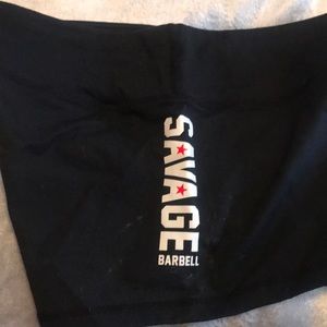 Savage Barbell booty shorts, sz L
